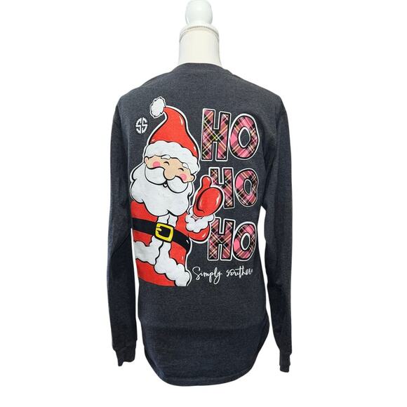Simply Southern Womens Long Sleeve T-Shirt
Santa Christmas Ho Ho Ho Gray MED - Picture 4 of 10